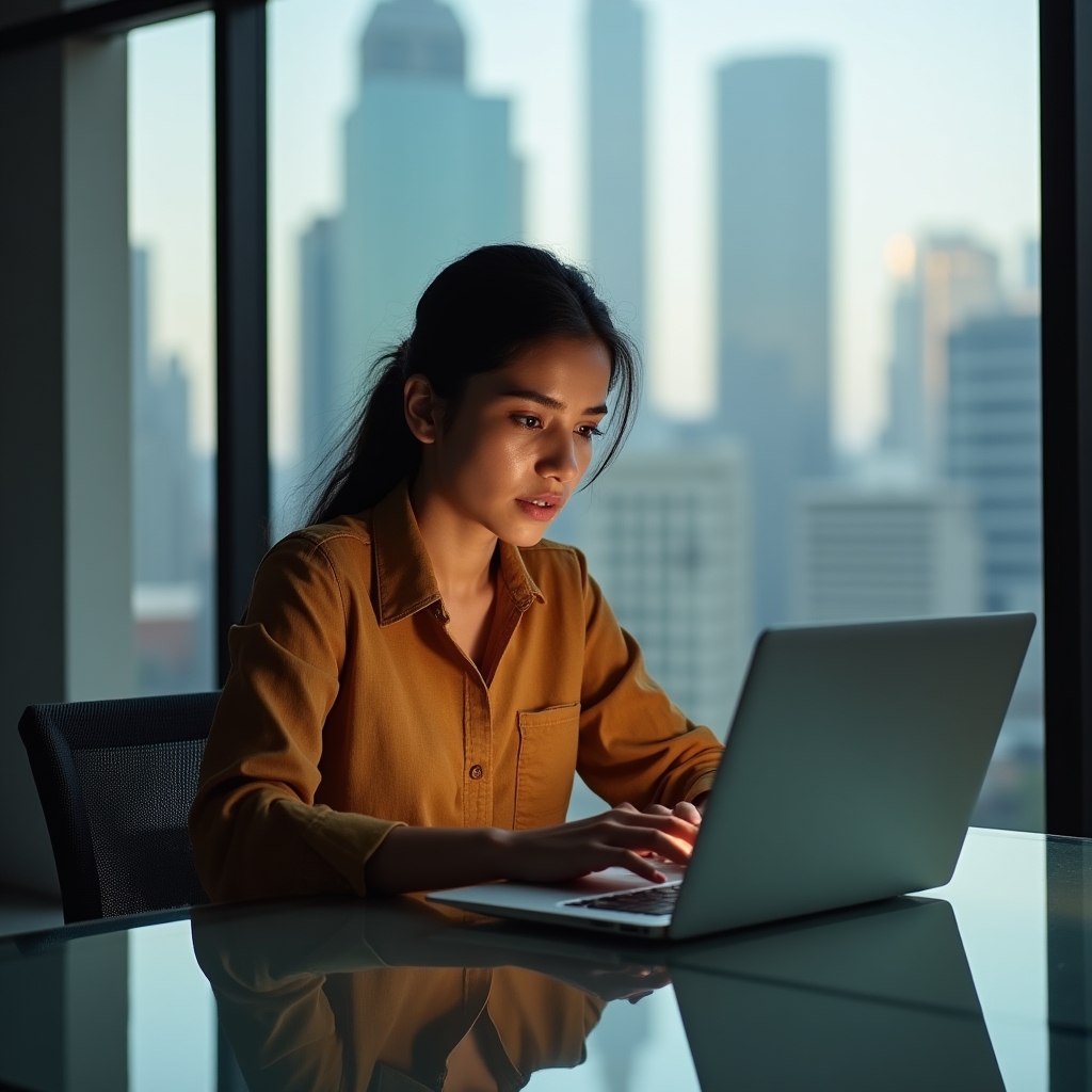 A person reading an educational lesson on personal finance foundations on a laptop screen